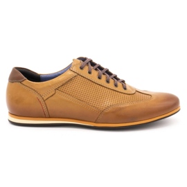 Kampol Zapato casual piel hombre 64 / SŁ rojo naranja