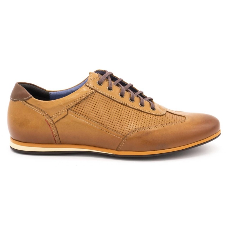 Kampol Zapato casual piel hombre 64 / SŁ rojo naranja