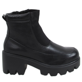 Negro Botas de suela gruesa CH19208 Negro