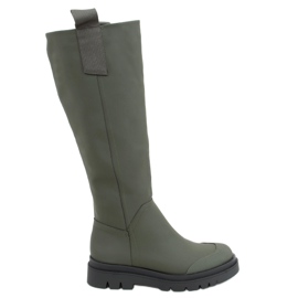 Botas de montar verdes para mujer QT27P Army Green