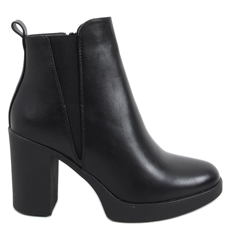 Botas negras con tacones negros 6917 Negra