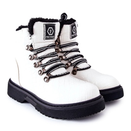 PE1 Botas para niños con aislamiento de piel Blanco Doreen PE1 Botas para niños con aislamiento de piel Blanco Doreen