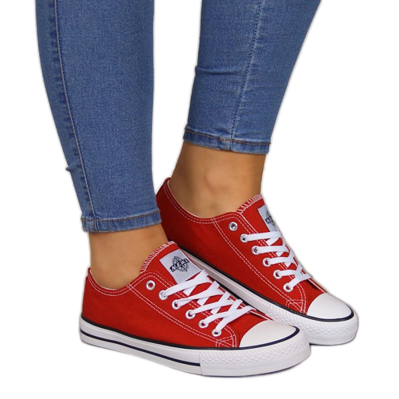 Deportivas bajas de textil NEWS W EVE8D rojo azul marino