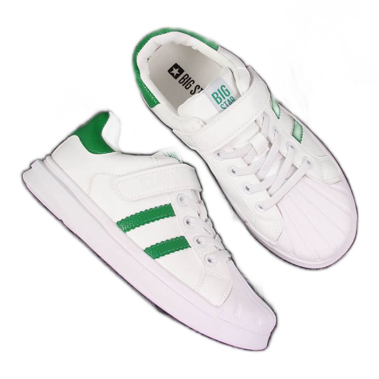 Zapatillas deportivas con velcro Big Star Jr GG374019 blanco marrón