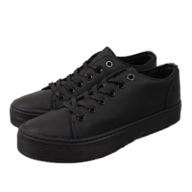 Zapatillas bajas negras en la plataforma Big Star W II274098 negro
