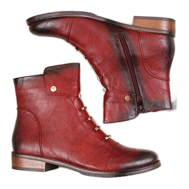 Botas con adornos Jezzi W JEZ52C rojo negro