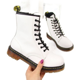 Botas de piel con aislamiento Filippo W PAW77B blanco amarillo