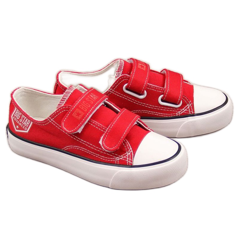Zapatillas bajas con velcro Big Star Jr. FF374063 rojo marrón Zapatillas bajas con velcro Big Star Jr. FF374063 rojo marrón