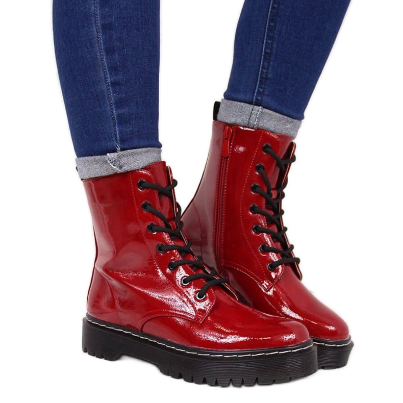 Botas lacadas aislantes S. Barski W OLI71B Rojo Botas lacadas aislantes S. Barski W OLI71B Rojo