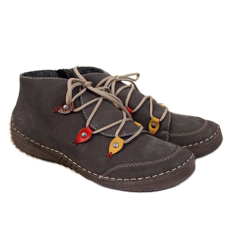 Botas grises aisladas W Rieker 52542-42