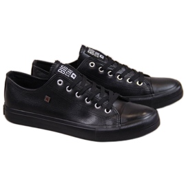 Zapatillas de cuero ecológico Big Star M V174345 negro