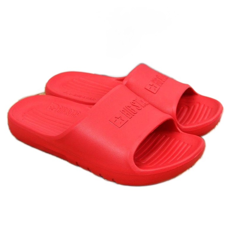 Pantuflas de espuma roja Big Star Jr GG374809 blanco rojo