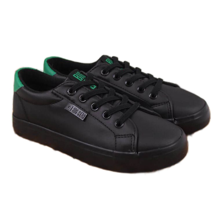 Zapatillas bajas de piel ecológica Big Star Jr DD374147 negro blanco
