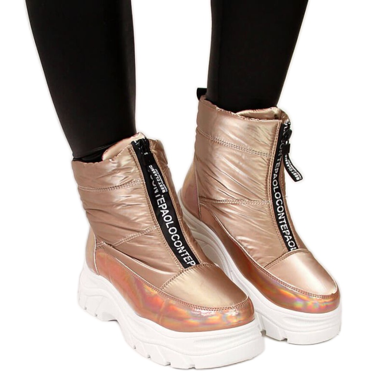 Botas de nieve en la plataforma holográfica Vinceza W JAN46C dorada dorado Botas de nieve en la plataforma holográfica Vinceza W JAN46C dorada dorado