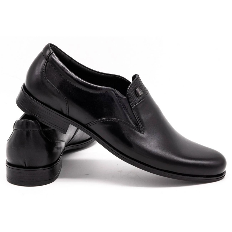 Kampol Zapatos formales sin cordones para hombre 343/17 negro