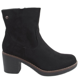 Botas de tacón de goma Linzi Black negro