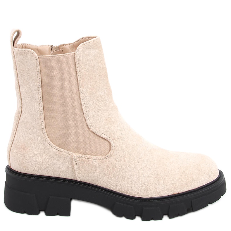 Botines Chelsea de ante beige Hege