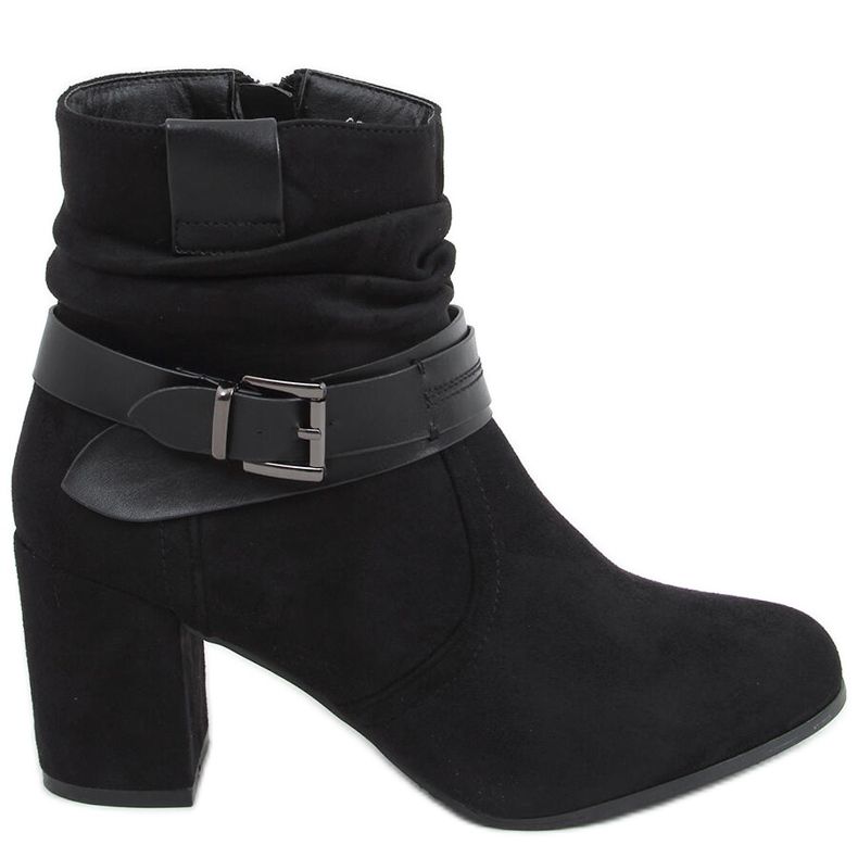 Botas Terr Black de ante con tacón negro Botas Terr Black de ante con tacón negro