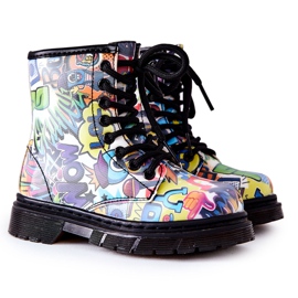 FR1 Botas cálidas para niños con una colorida cremallera en la parte superior multicolor