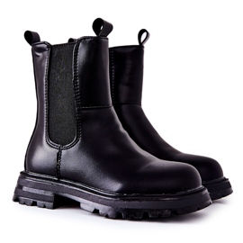 FR1 Botas de abrigo negras para niños Alanya negro