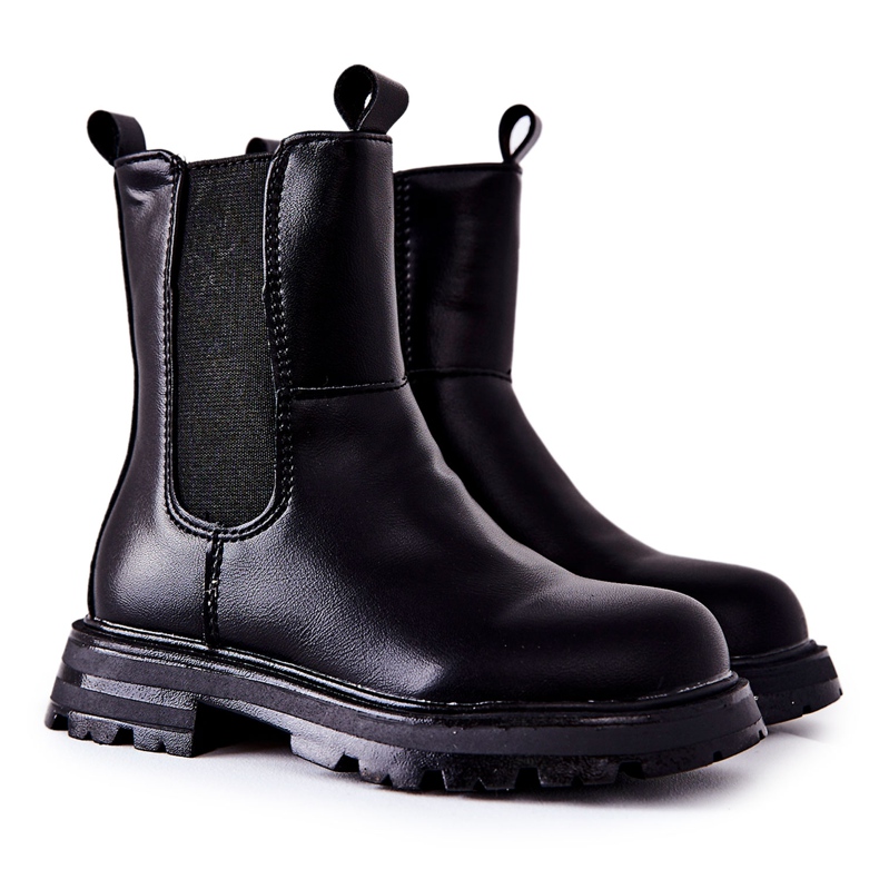 FR1 Botas de abrigo negras para niños Alanya negro