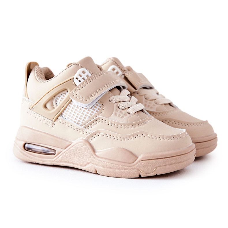 FR1 Zapatilla Deportiva Piel Infantil Beige Marisa blanco