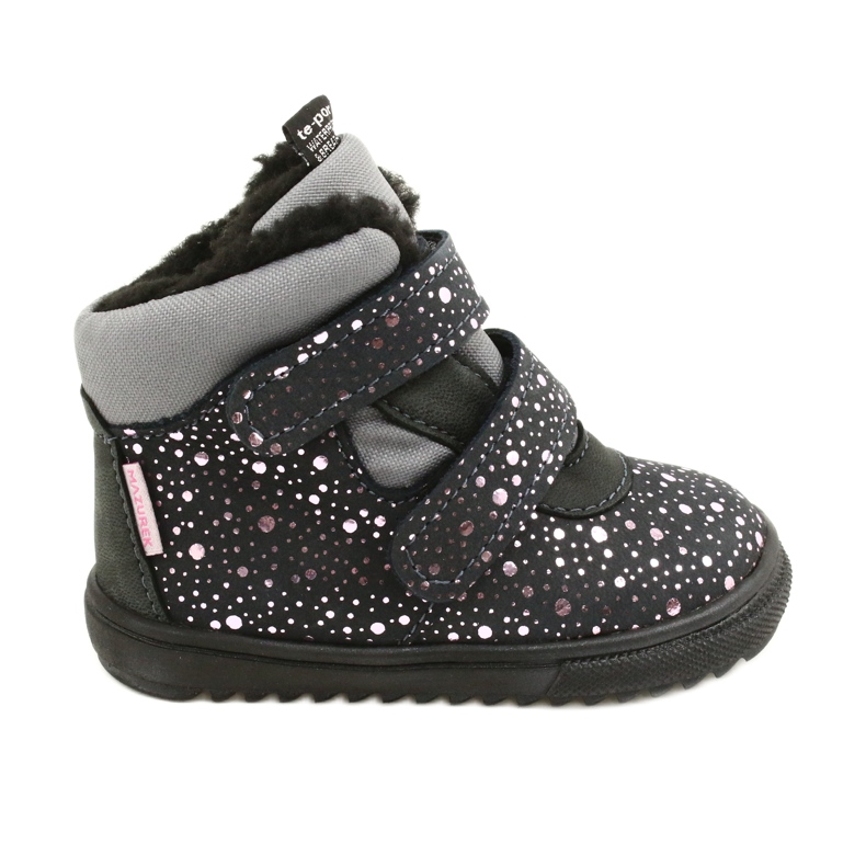 Botas Impermeables con Rosa Rosa TE-POR Mazurek 1360 gris