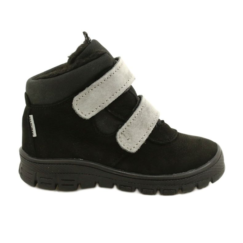 Botas Negras Impermeables con Velcro Mazurek 1360 negro gris Botas Negras Impermeables con Velcro Mazurek 1360 negro gris