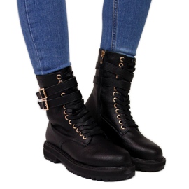 Botas negras con hebillas Goe W II2N4023 negro