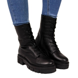 Botas de piel Goe II2N4099 W negro