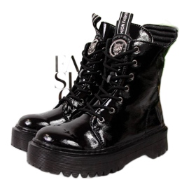 Botas de piel lacada negra Filippo W PAW297 negro
