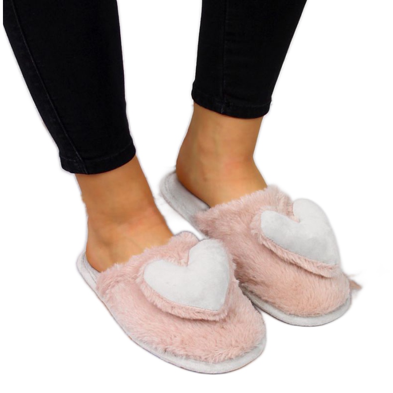 Zapatillas de casa con corazón Novedad W EVE332A rosa rosado