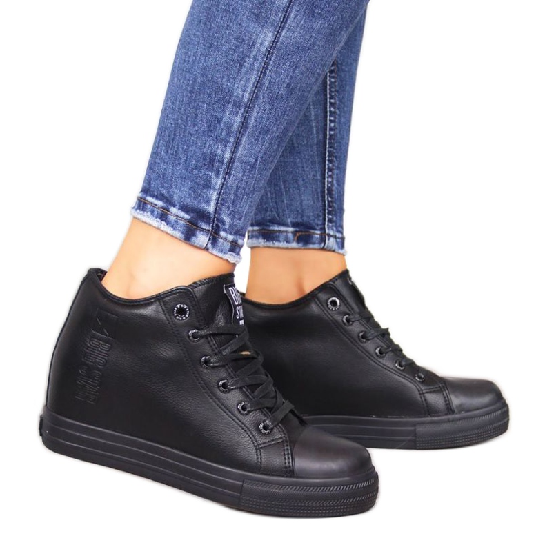 Zapatillas de cuña negras Big Star W EE274127 negro