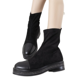 Botas negras con circonita My Way negro Botas negras con circonita My Way negro
