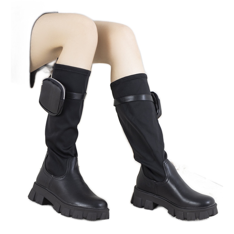Botas negras con bolsita Joly negro