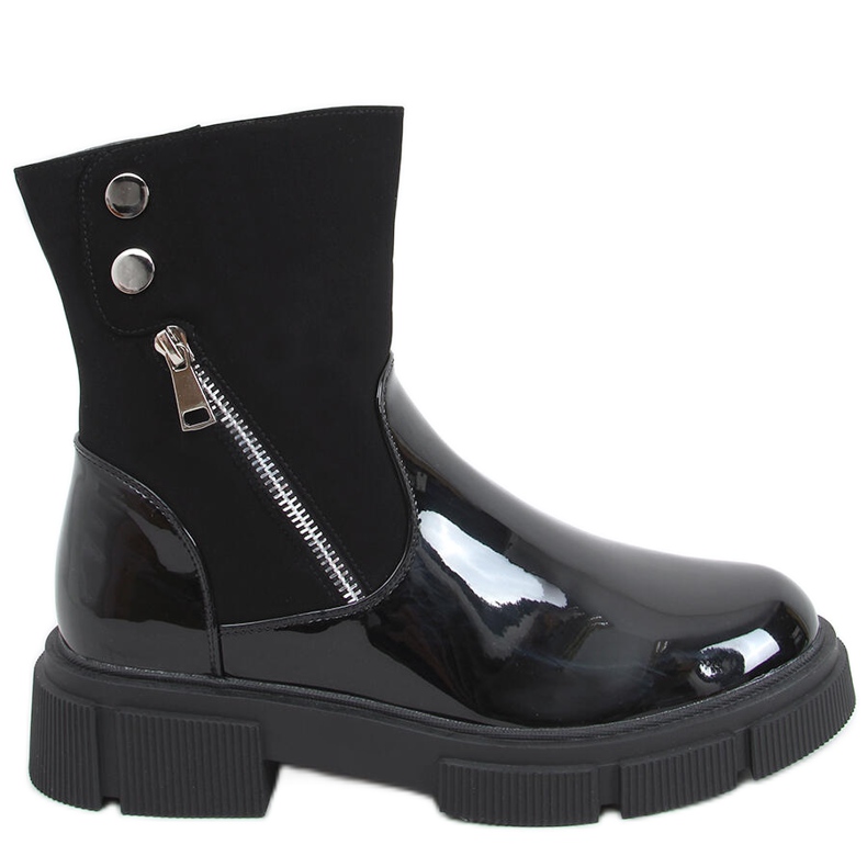 Botas Unni lacadas en negro