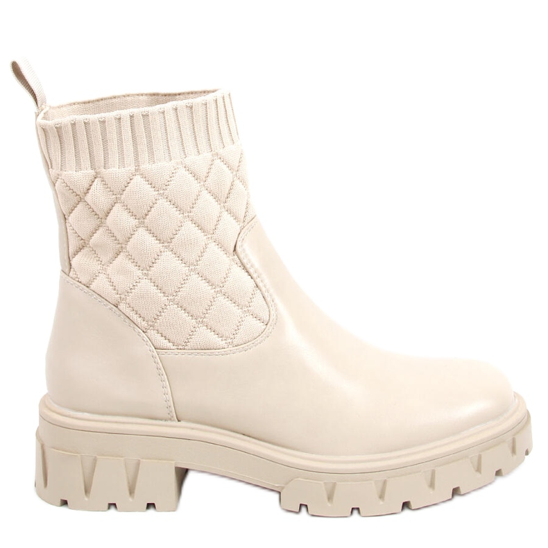Botas con parte superior acolchada Elin Beige
