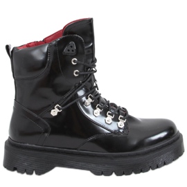 Botas Kari Black con cordones negro