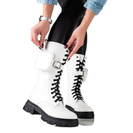 TRENDI Botas blancas en la plataforma blanco TRENDI Botas blancas en la plataforma blanco