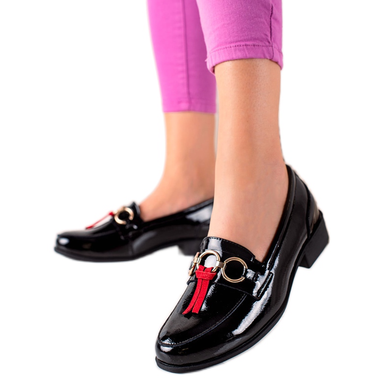 Filippo Zapatos de cuero lacado negro