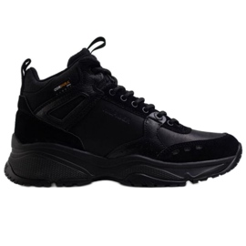 Zapatos Tommy Hilfiger High Sneaker Boot Leather M FM0FM03273 Bds negro