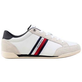 Zapatos Tommy Hilfiger Corporate Material Mix Leather M FM0FM03741 Ybr blanco