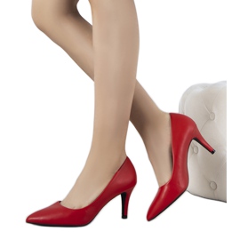Zapatos de salón rojos clásicos con tacón Cerise