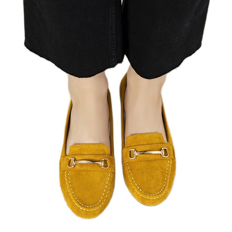 Mocasines de mujer dominique mostaza amarillo Mocasines de mujer dominique mostaza amarillo