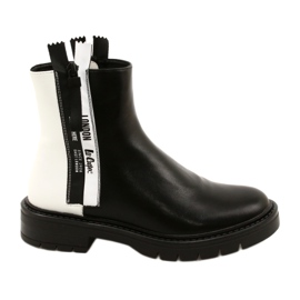 Botas en blanco y negro de las mujeres Lee Cooper LCJ-21-47-0650LA