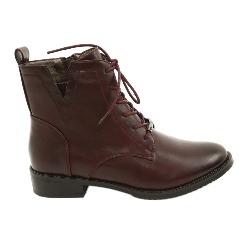 M.Daszyński Botines Obrero SA62-90 Burdeos rojo