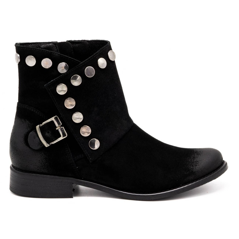 Exquisite Bota mujer piel con tachuelas 1198 negro