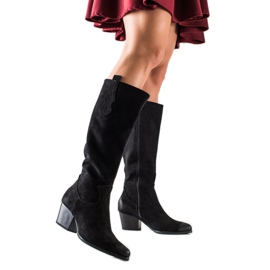 Cómodas botas de ante VINCEZA negro