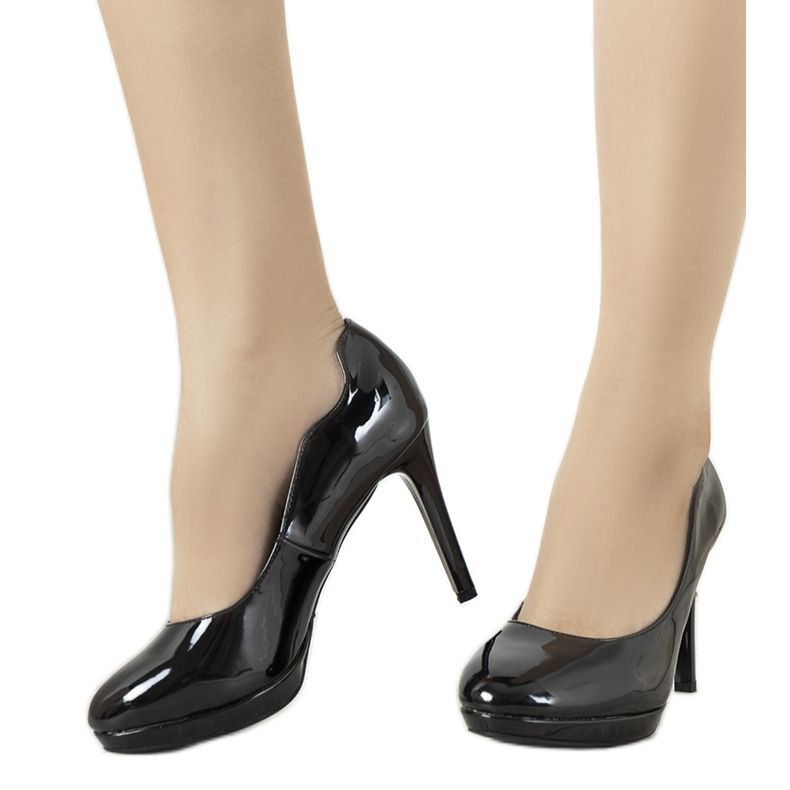 Salón lacado negro con tacón Joleen