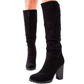 Sixth Sense Botas de gamuza elegantes negro